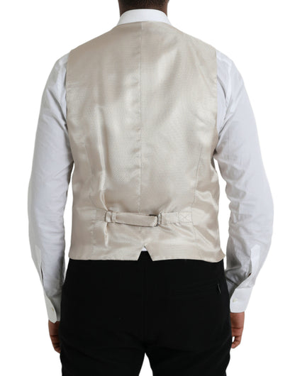 Dolce &amp;amp; Gabbana Off White Bomullsväst Klänning Formell Väst