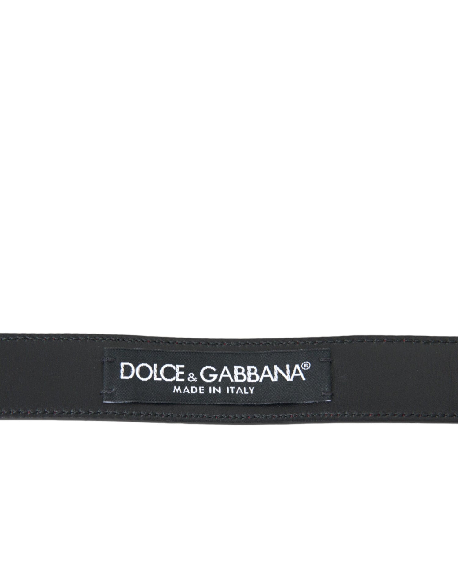 Dolce &amp;amp; Gabbana Rött Läder Silver Metallspänne Bälte Herr