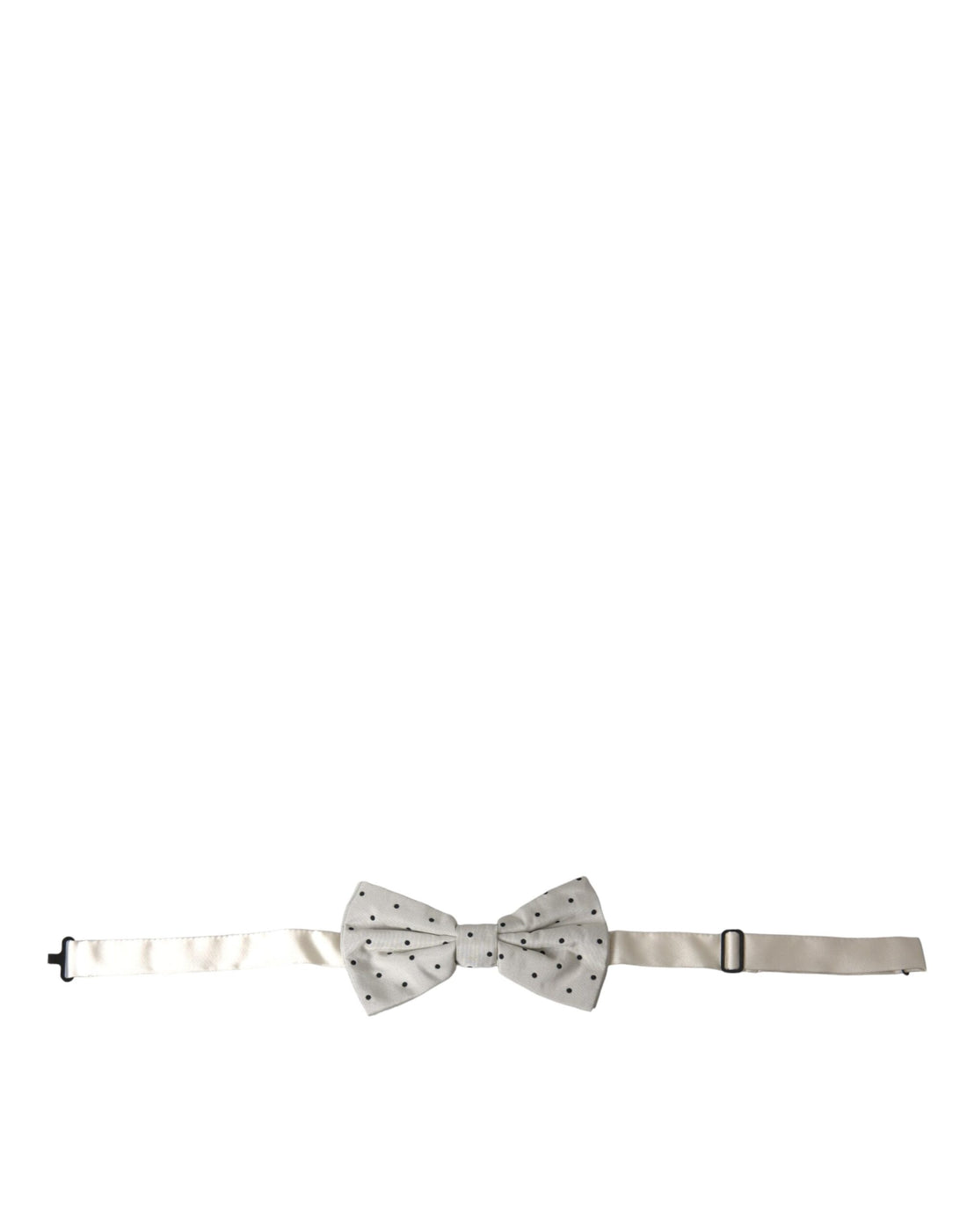 Dolce &amp;amp; Gabbana Vit Svart Prickig Polyester Fluga Herr