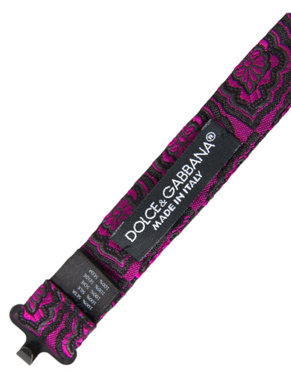 Dolce &amp;amp; Gabbana Lila Band Siden Justerbar Halsringning Herrfluga