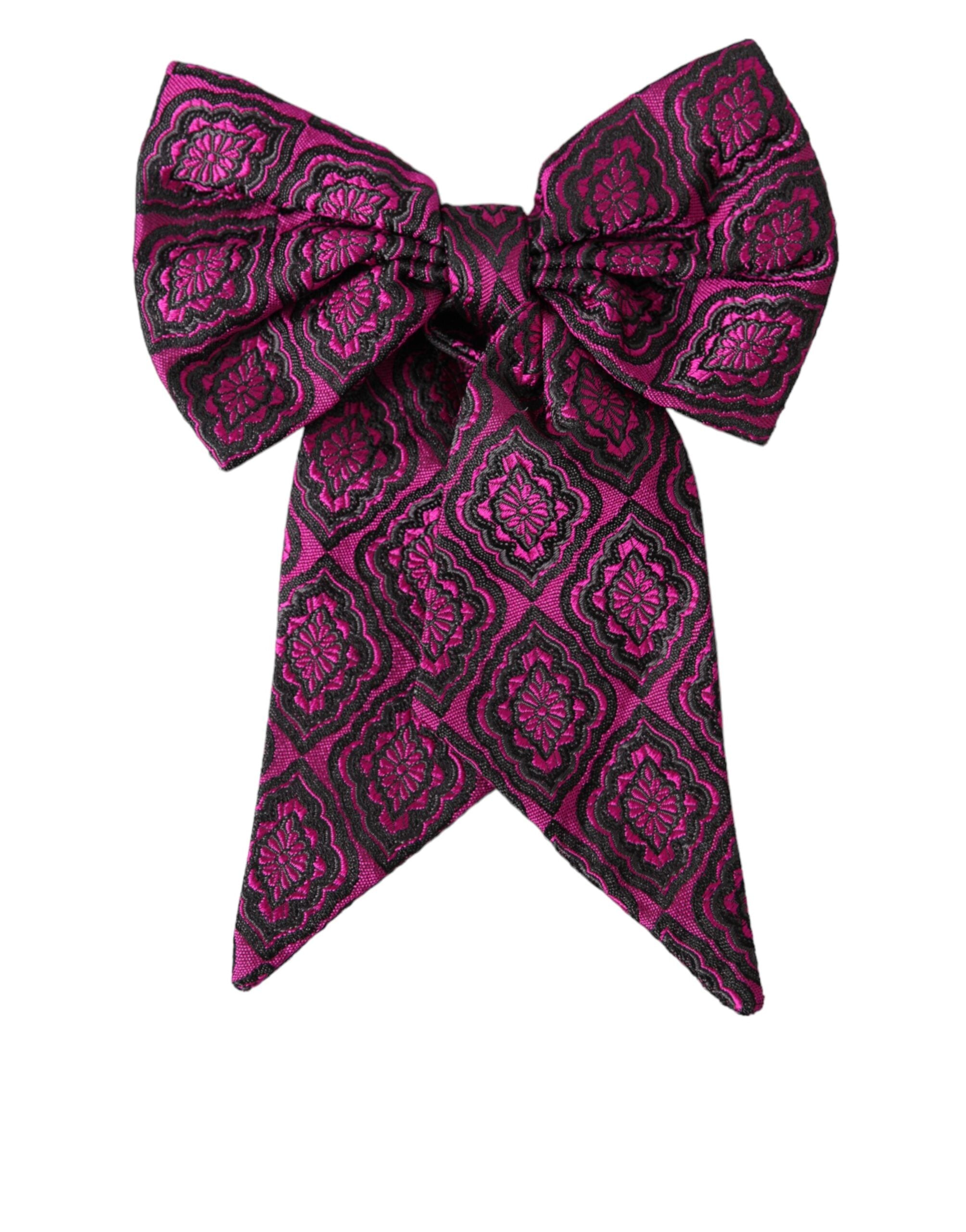 Dolce &amp;amp; Gabbana Lila Band Siden Justerbar Halsringning Herrfluga