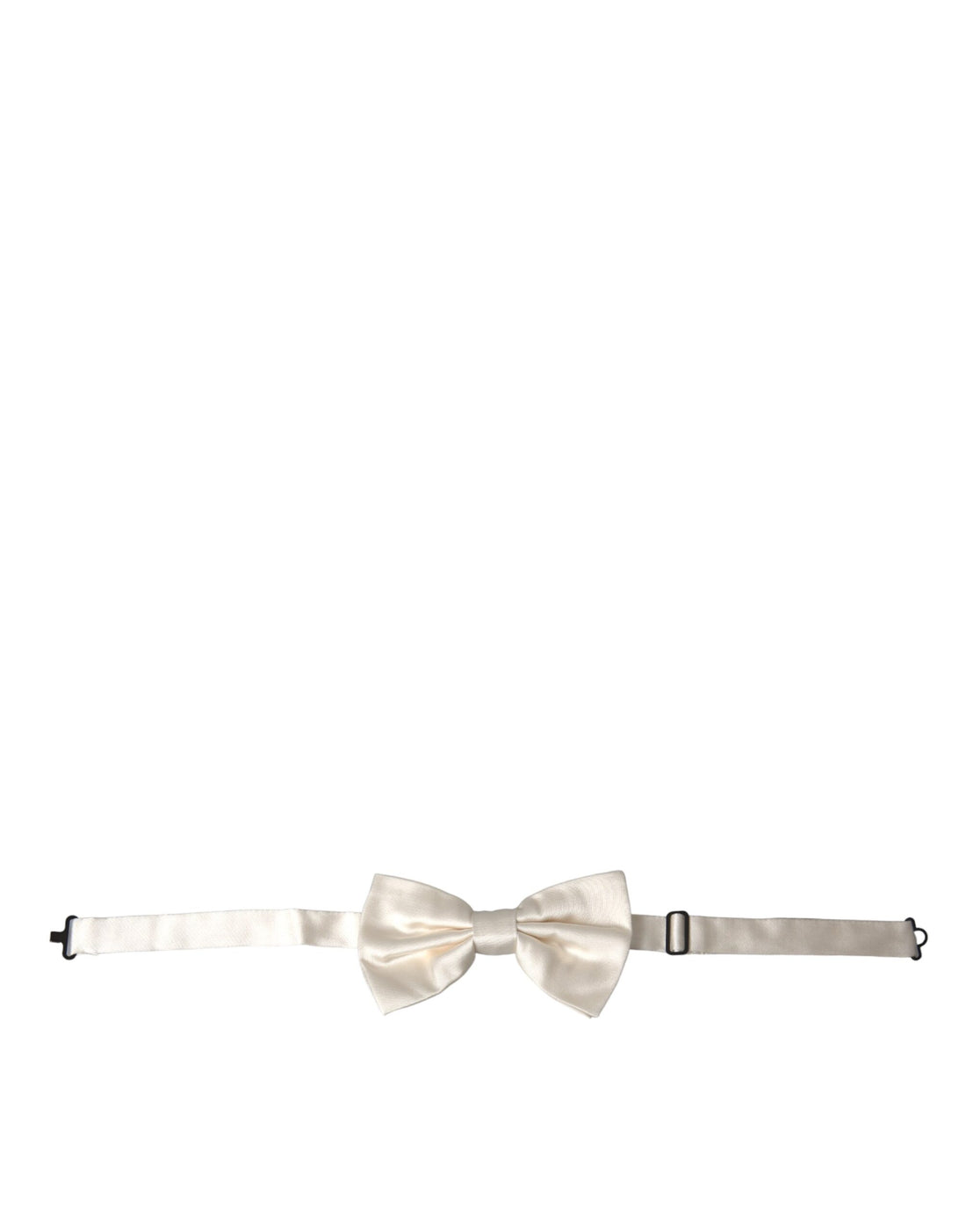Dolce &amp;amp; Gabbana Off White Siden Justerbar Halsringning Herrfluga