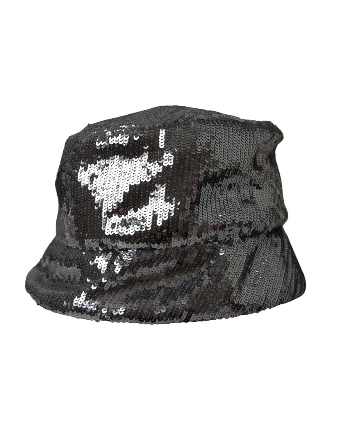 Dolce &amp;amp; Gabbana Silver Paljettbesatt Nylon Bucket Hat Herr