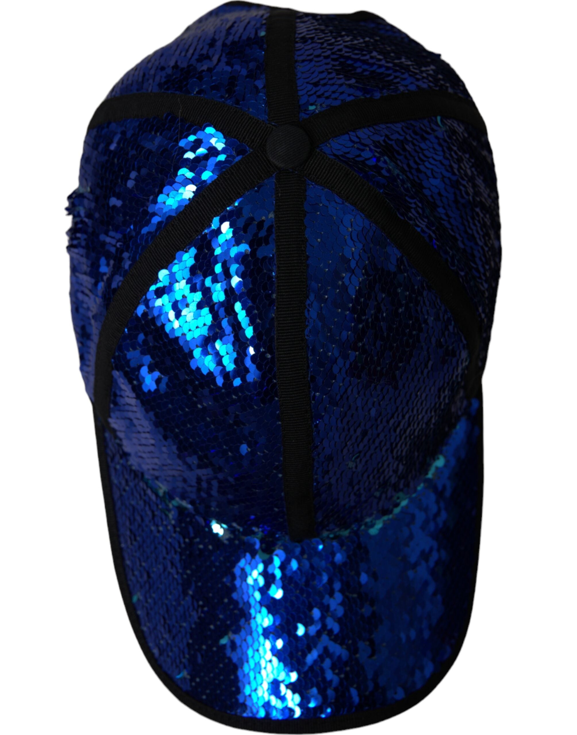 Dolce &amp;amp; Gabbana Kunglig Blå Sequin Baseball Keps Herr