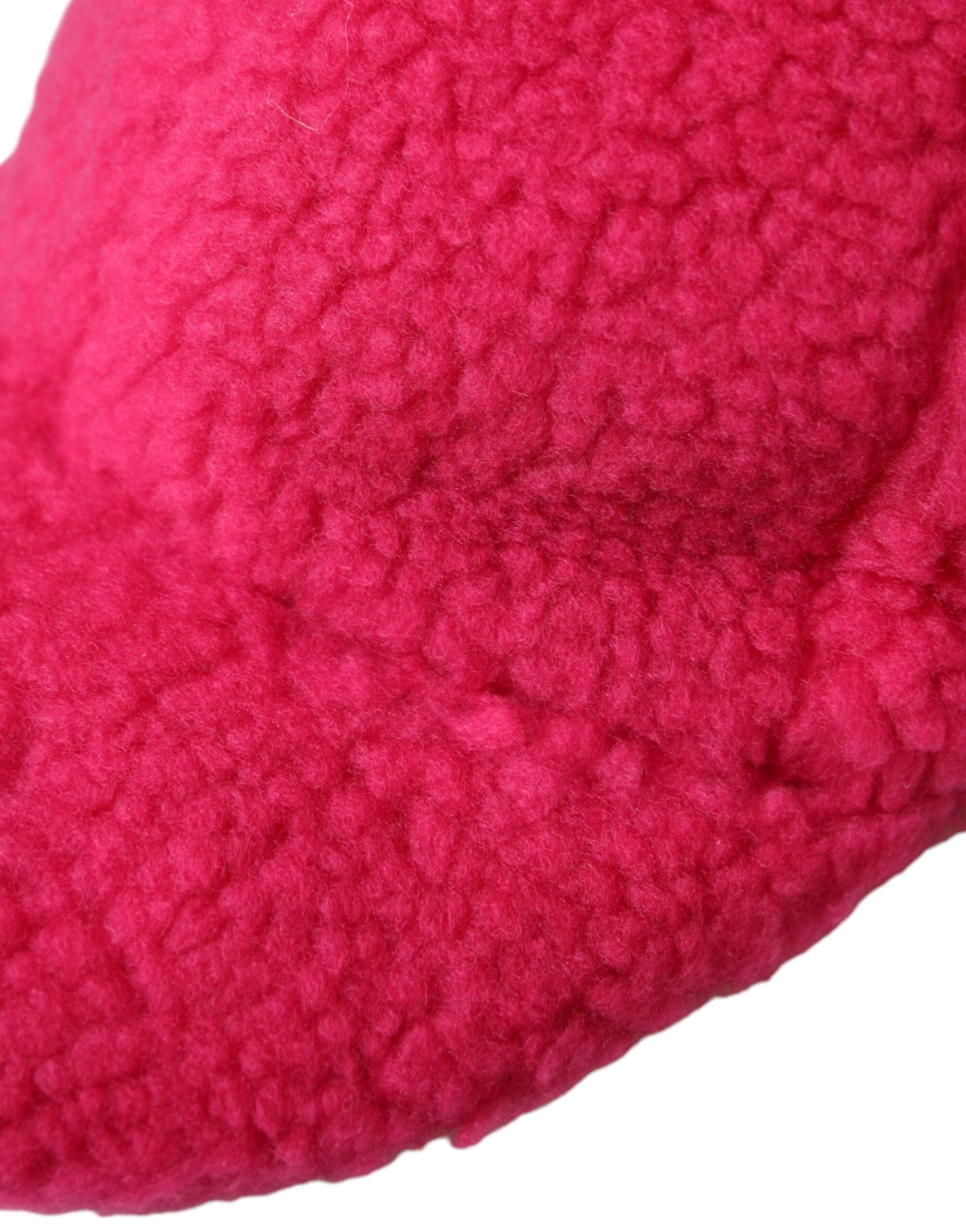 Dolce &amp;amp; Gabbana Rosa Fleece Plysch Baseballkeps Herr