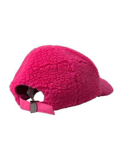 Dolce &amp;amp; Gabbana Rosa Fleece Plysch Baseballkeps Herr