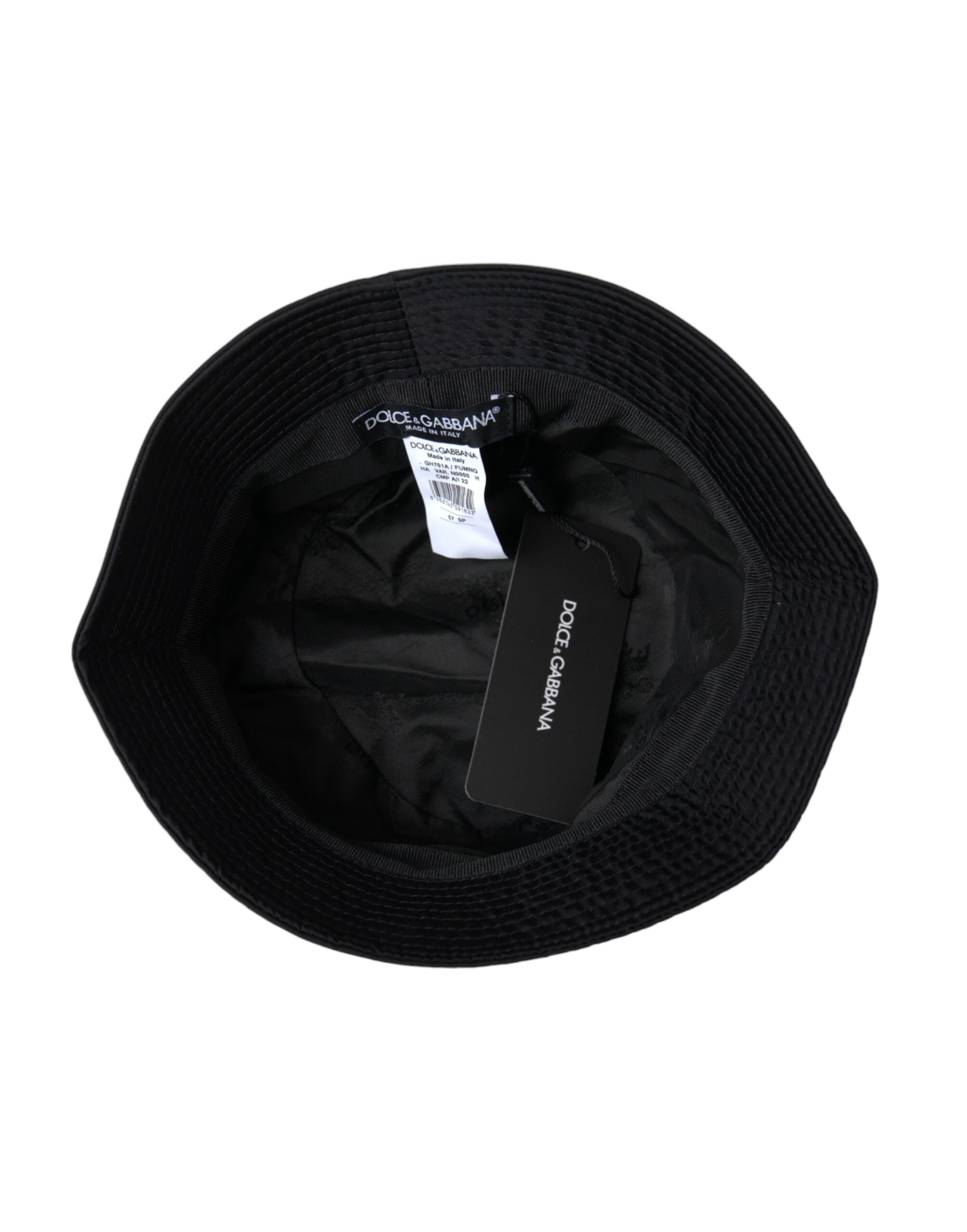 Dolce &amp;amp; Gabbana Svart Bredbrättad Bucket Hatt Herr