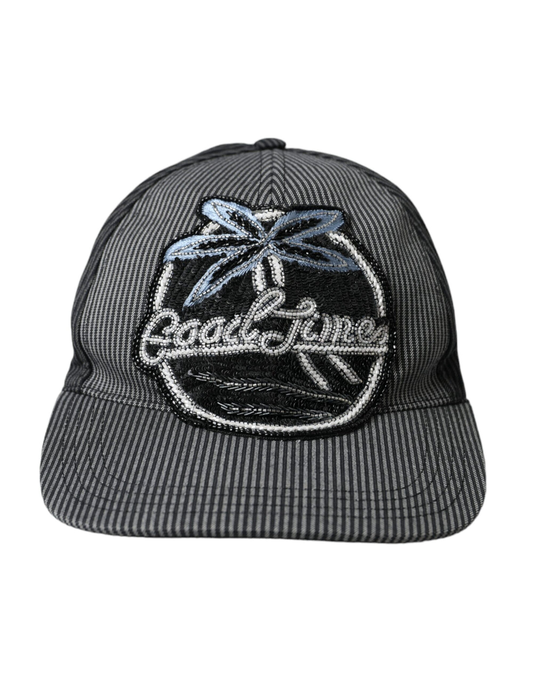 Dolce &amp;amp; Gabbana Svart Bomullsutsmyckad Baseballkeps Herr