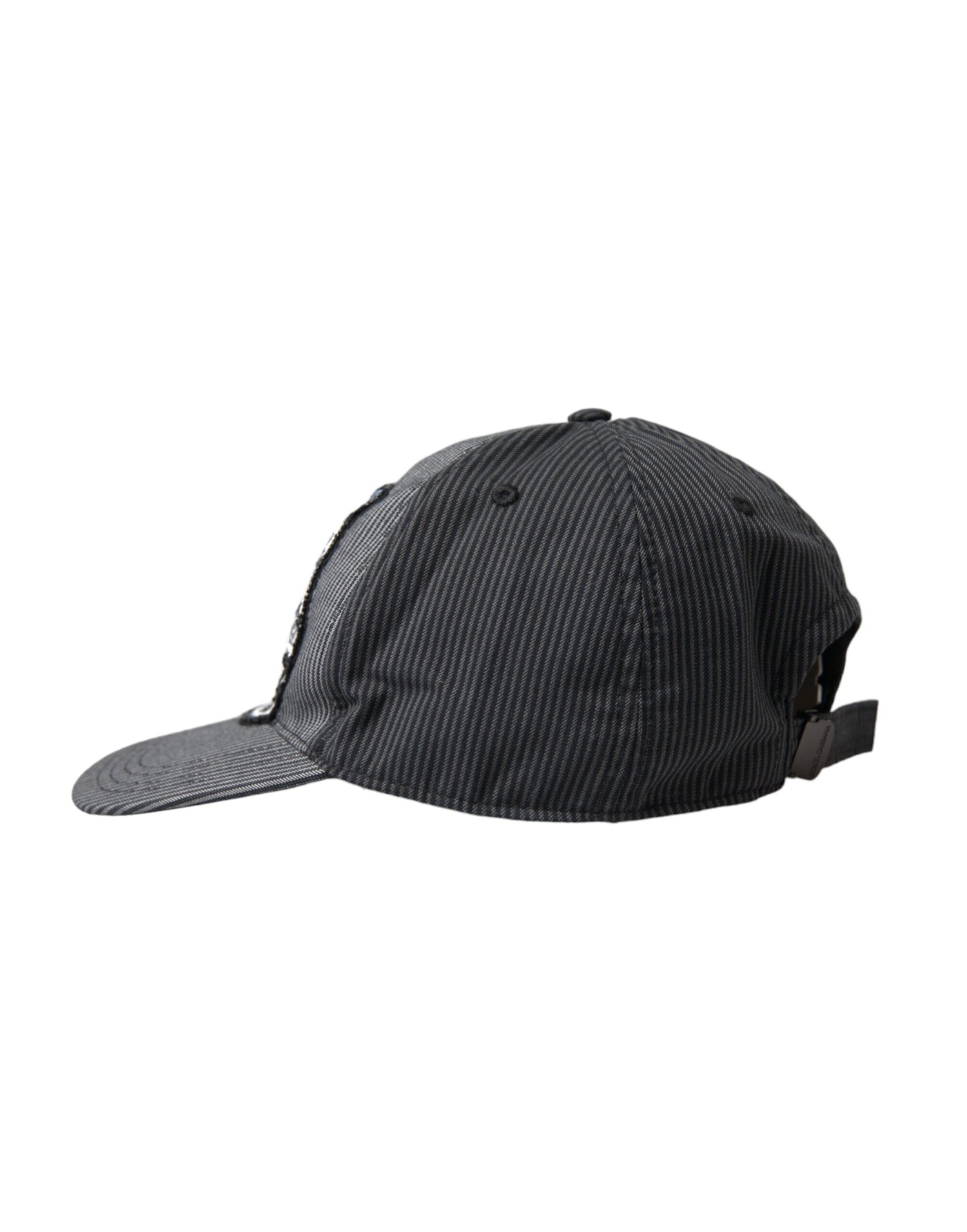 Dolce &amp;amp; Gabbana Svart Bomullsutsmyckad Baseballkeps Herr