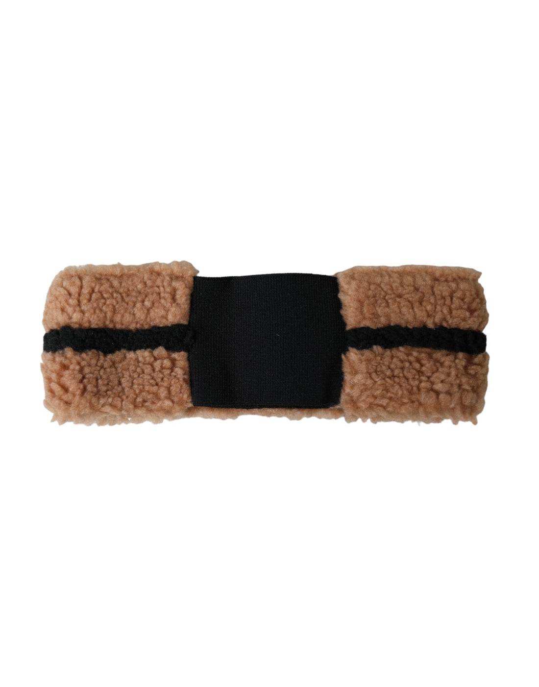Dolce &amp;amp; Gabbana Brun Svart Fleece Ull Pannband Hatt Herr