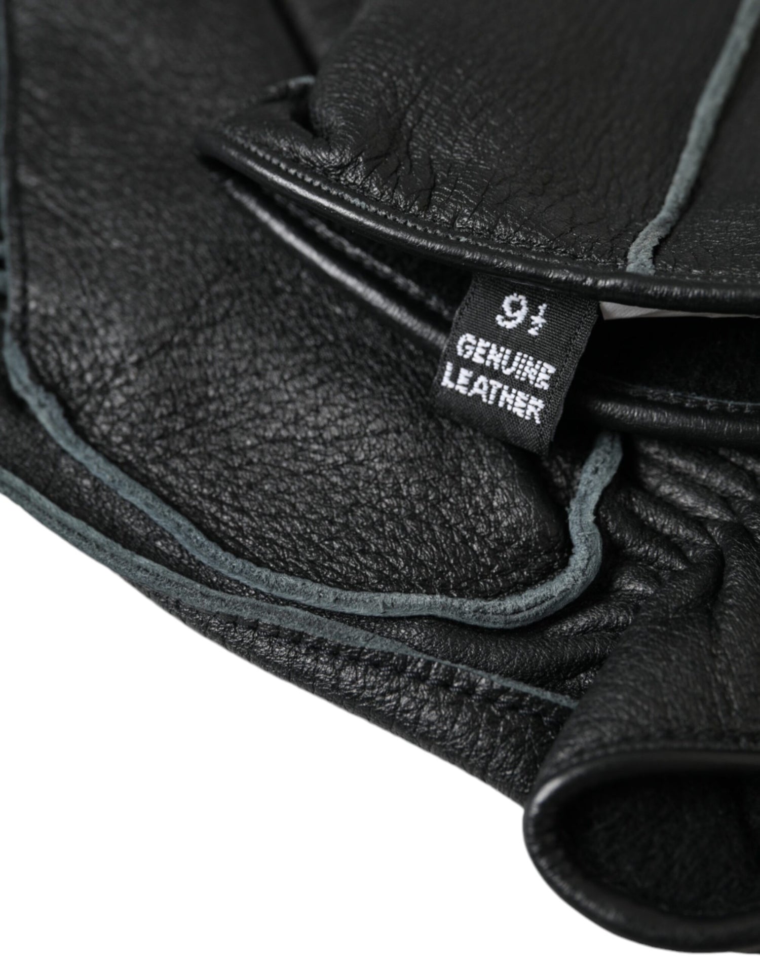 Dolce &amp;amp; Gabbana svarta handskar i läder med hjortmotiv