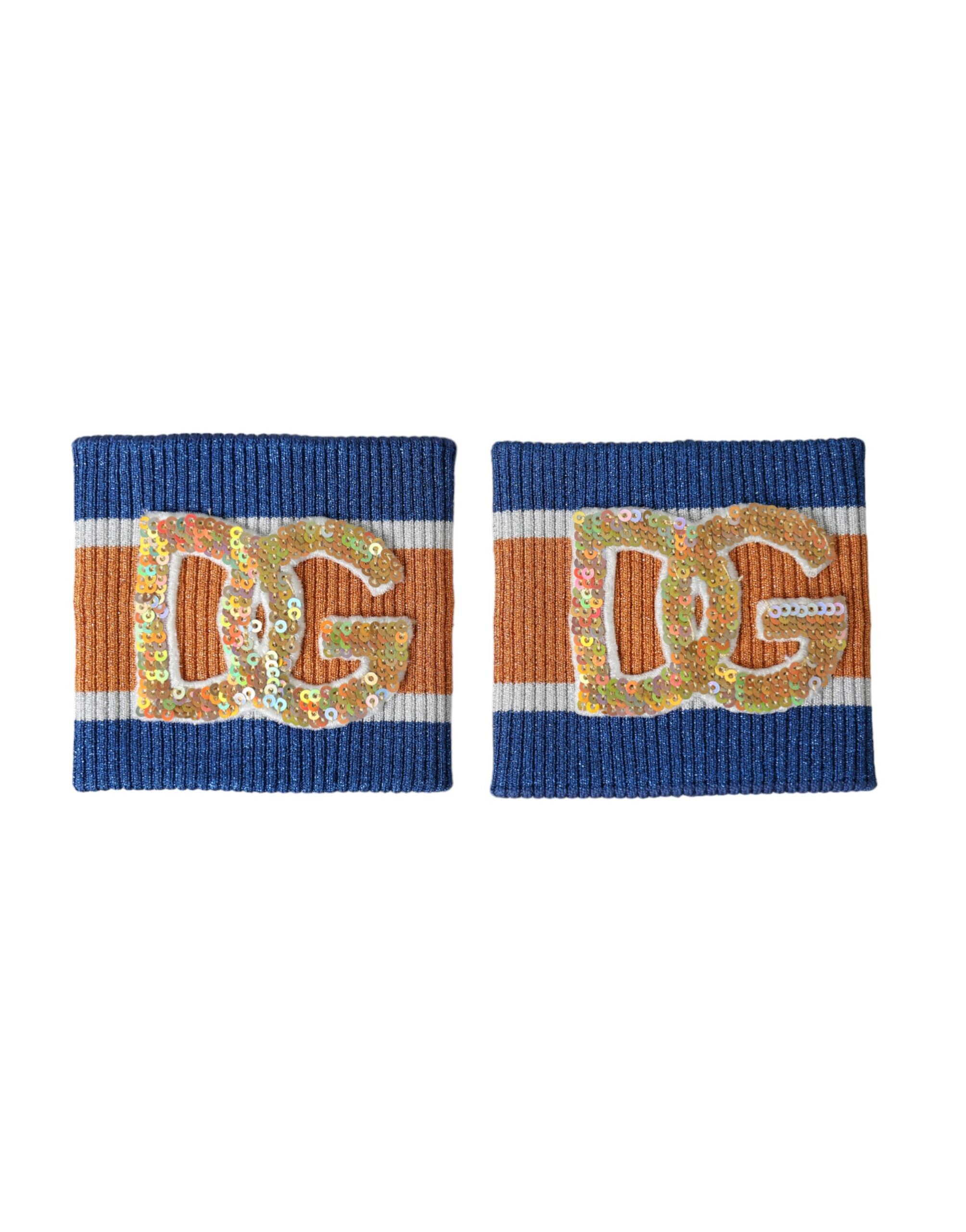 Dolce &amp;amp; Gabbana Flerfärgad Logotyp Paljett Viskos Armband
