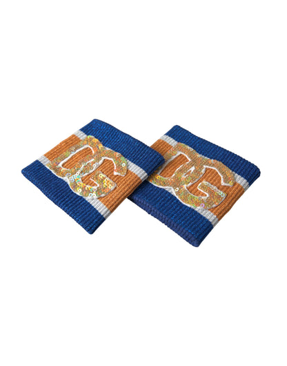 Dolce &amp;amp; Gabbana Flerfärgad Logotyp Paljett Viskos Armband