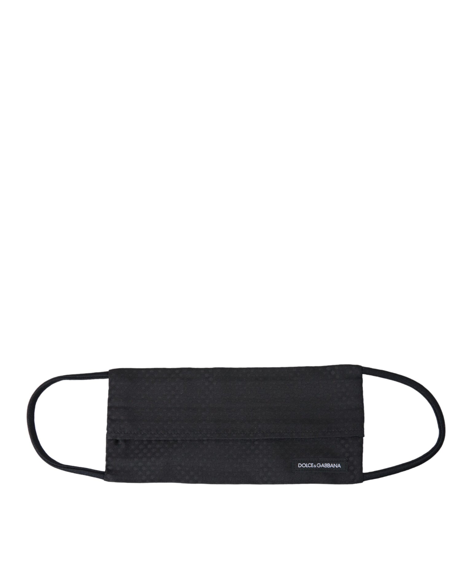 Dolce &amp;amp; Gabbana Svart ansiktsmask med justerbar slips i 100 % siden