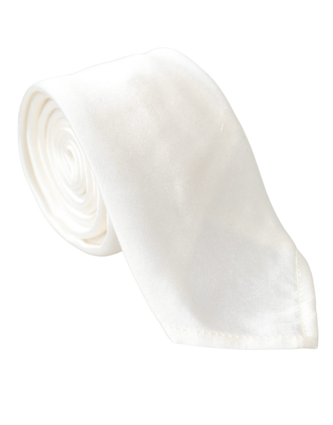 Dolce &amp;amp; Gabbana Vit Silkesblandning Justerbar Slips Herr