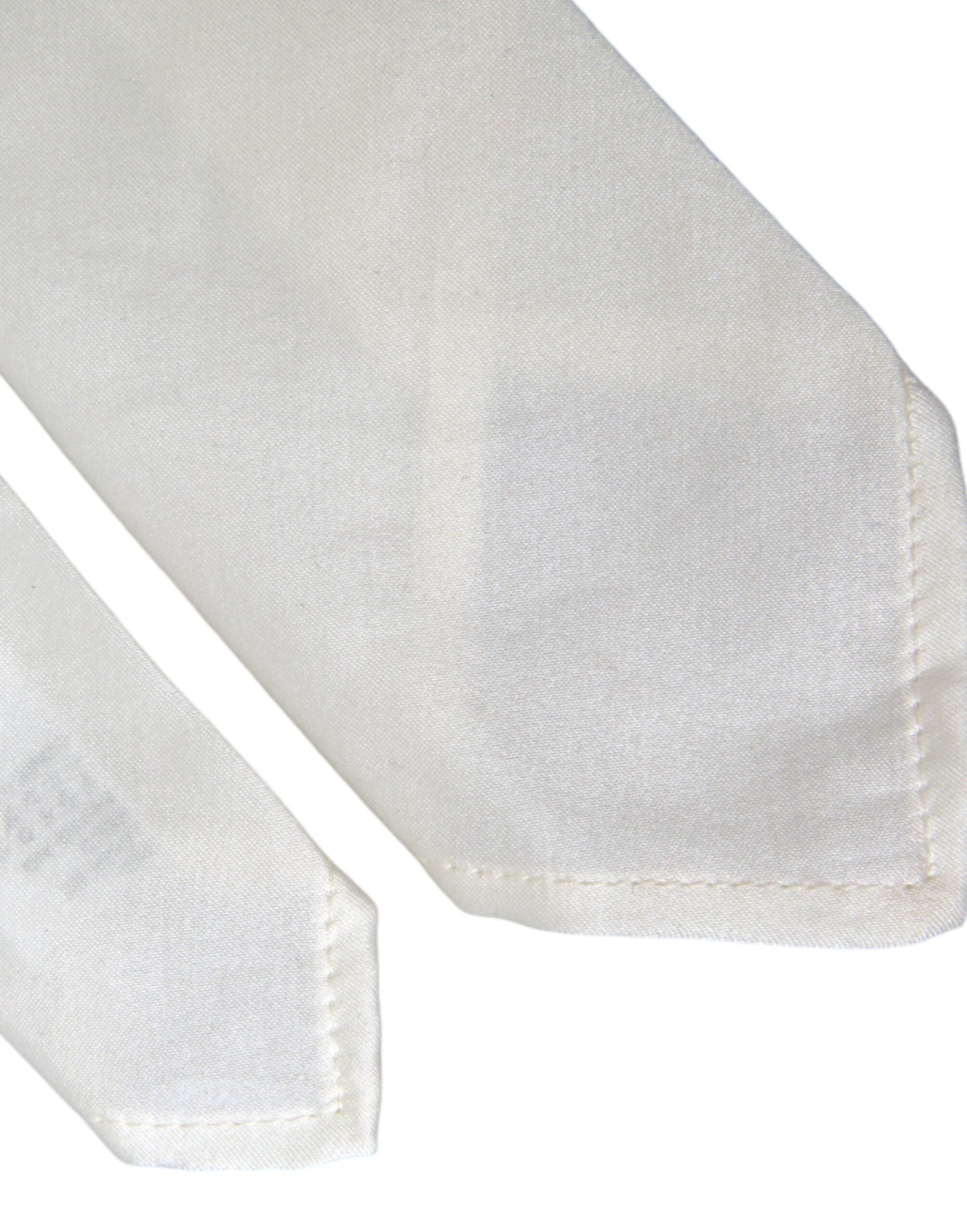 Dolce &amp;amp; Gabbana Vit Silkesblandning Justerbar Slips Herr