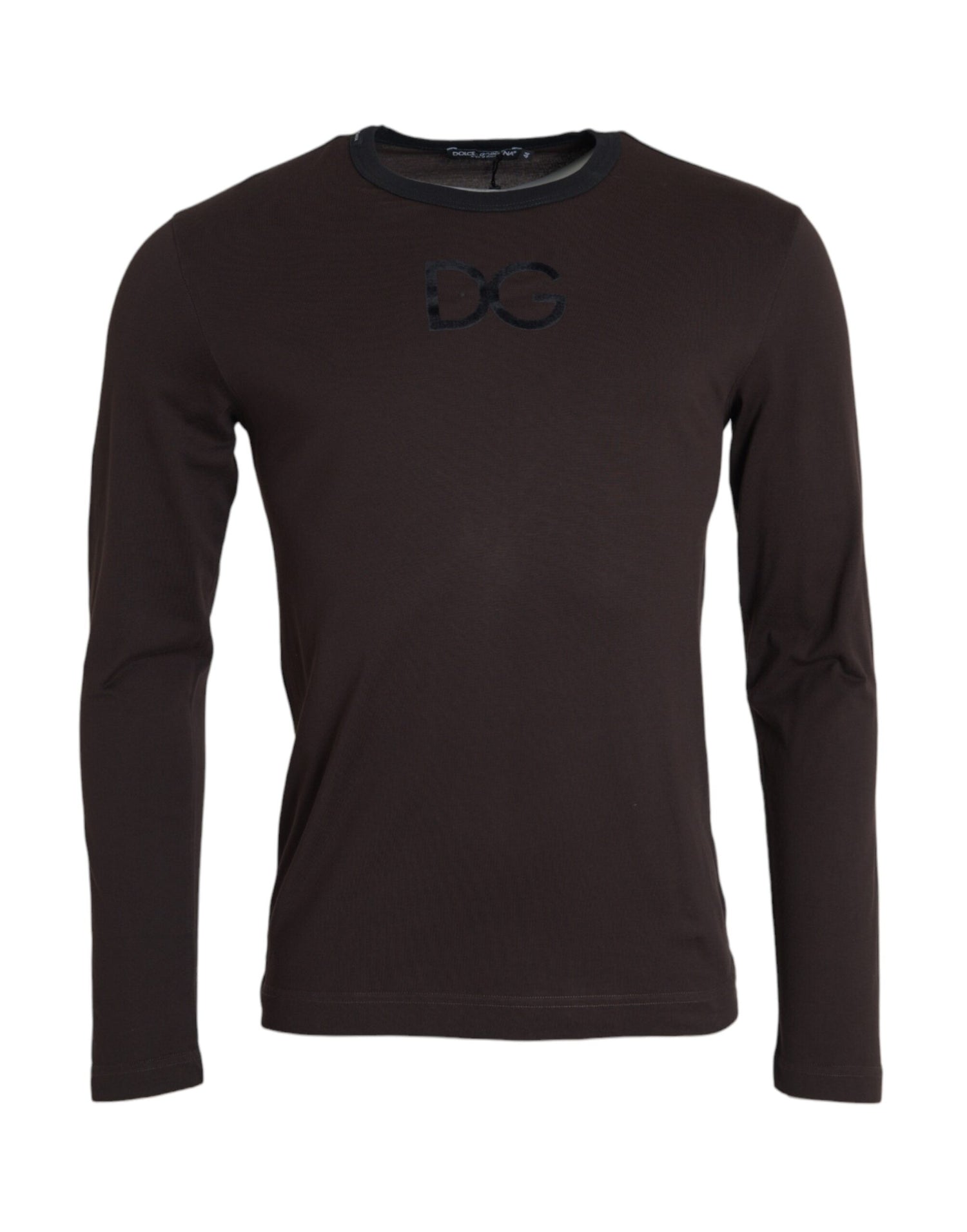 Dolce &amp; Gabbana Brown DG Logo Crewneck Pullover Sweater