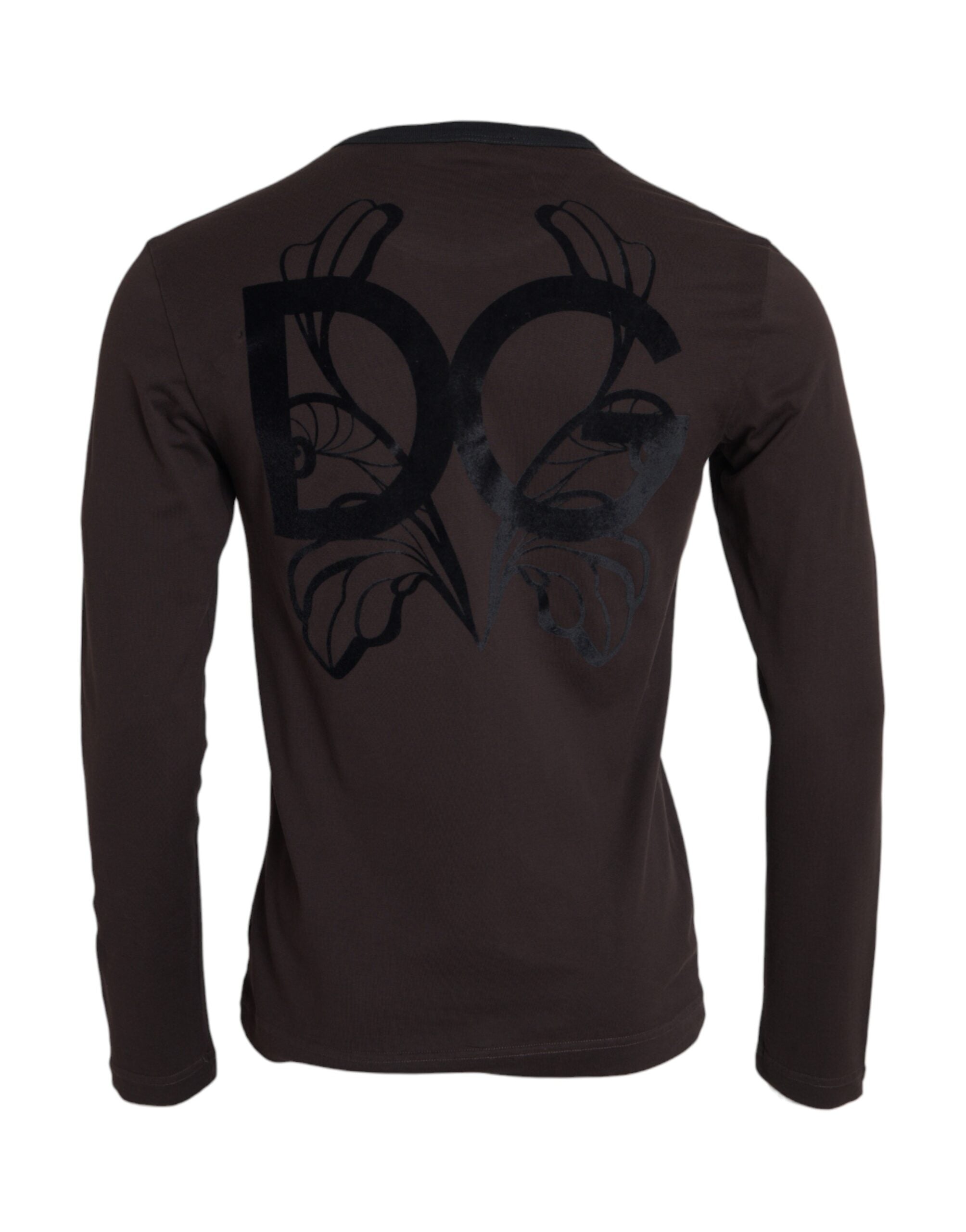 Dolce &amp; Gabbana Brown DG Logo Crewneck Pullover Sweater