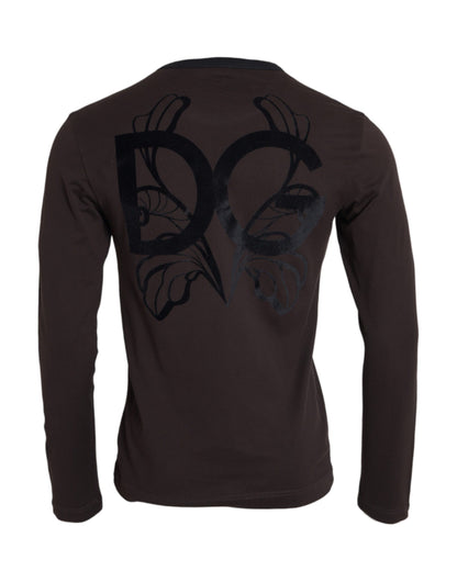 Dolce &amp; Gabbana Brown DG Logo Crewneck Pullover Sweater