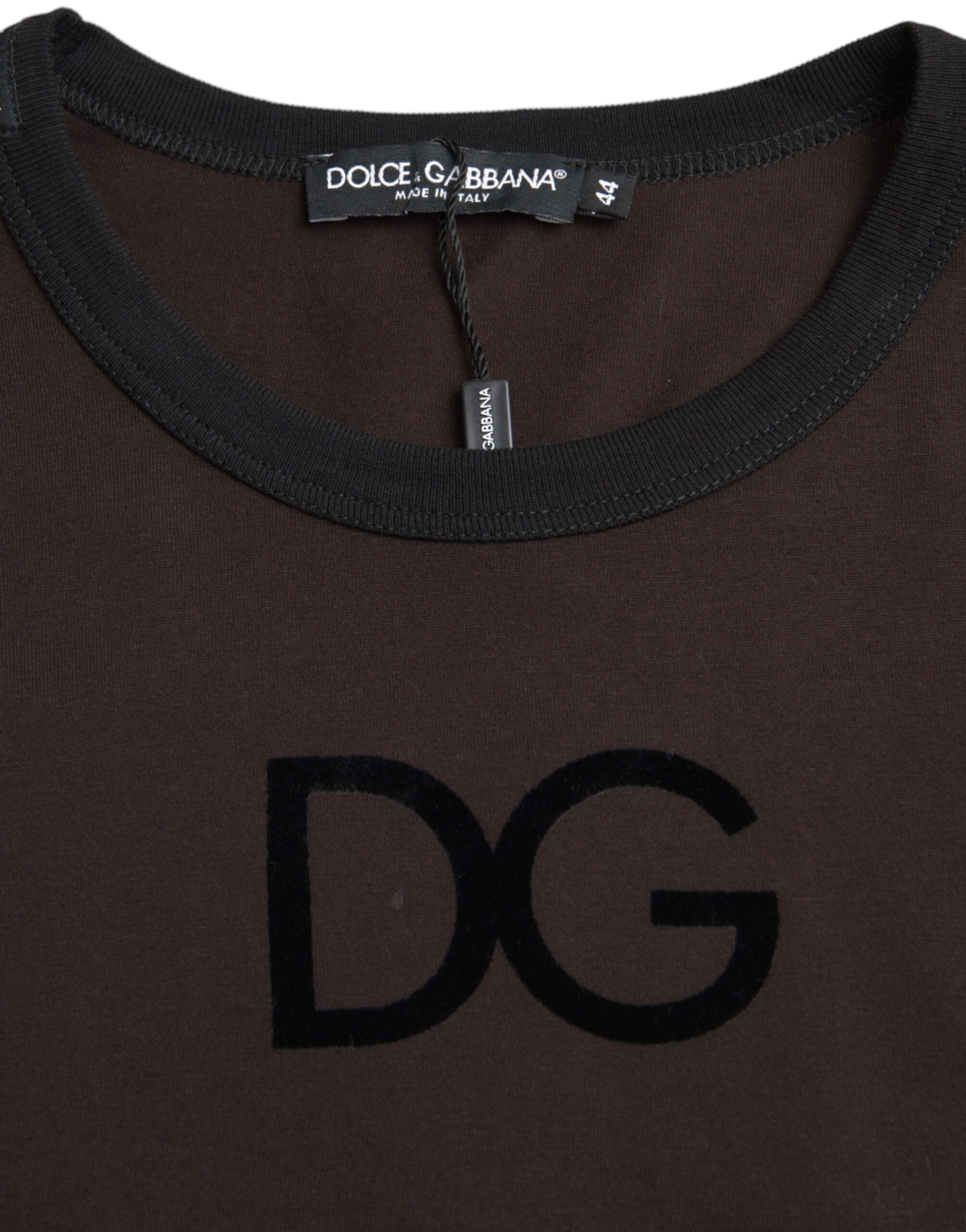 Dolce &amp; Gabbana Brown DG Logo Crewneck Pullover Sweater