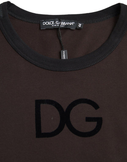Dolce &amp; Gabbana Brown DG Logo Crewneck Pullover Sweater