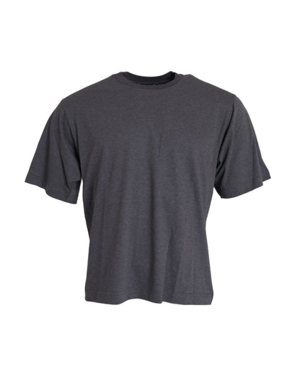 Dolce &amp;amp; Gabbana Grå bomulls-t-shirt med rund hals och kort ärm