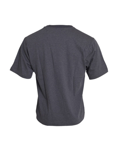 Dolce &amp;amp; Gabbana Grå bomulls-t-shirt med rund hals och kort ärm