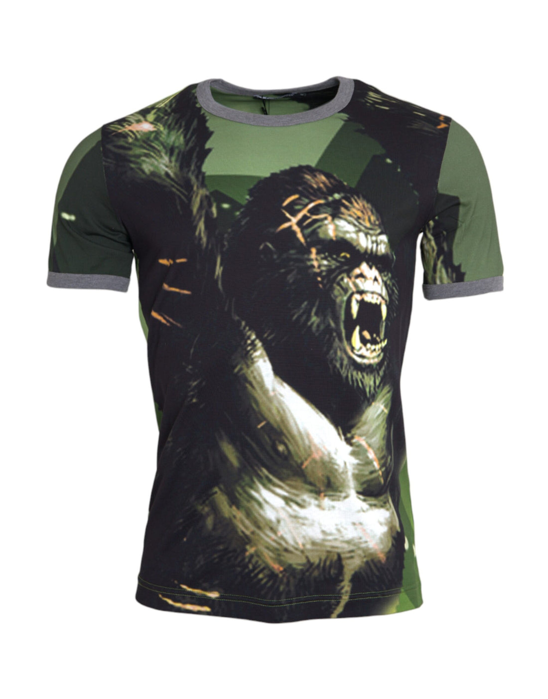 Dolce &amp;amp; Gabbana Grön Gorilla Bomull Kortärmad T-shirt
