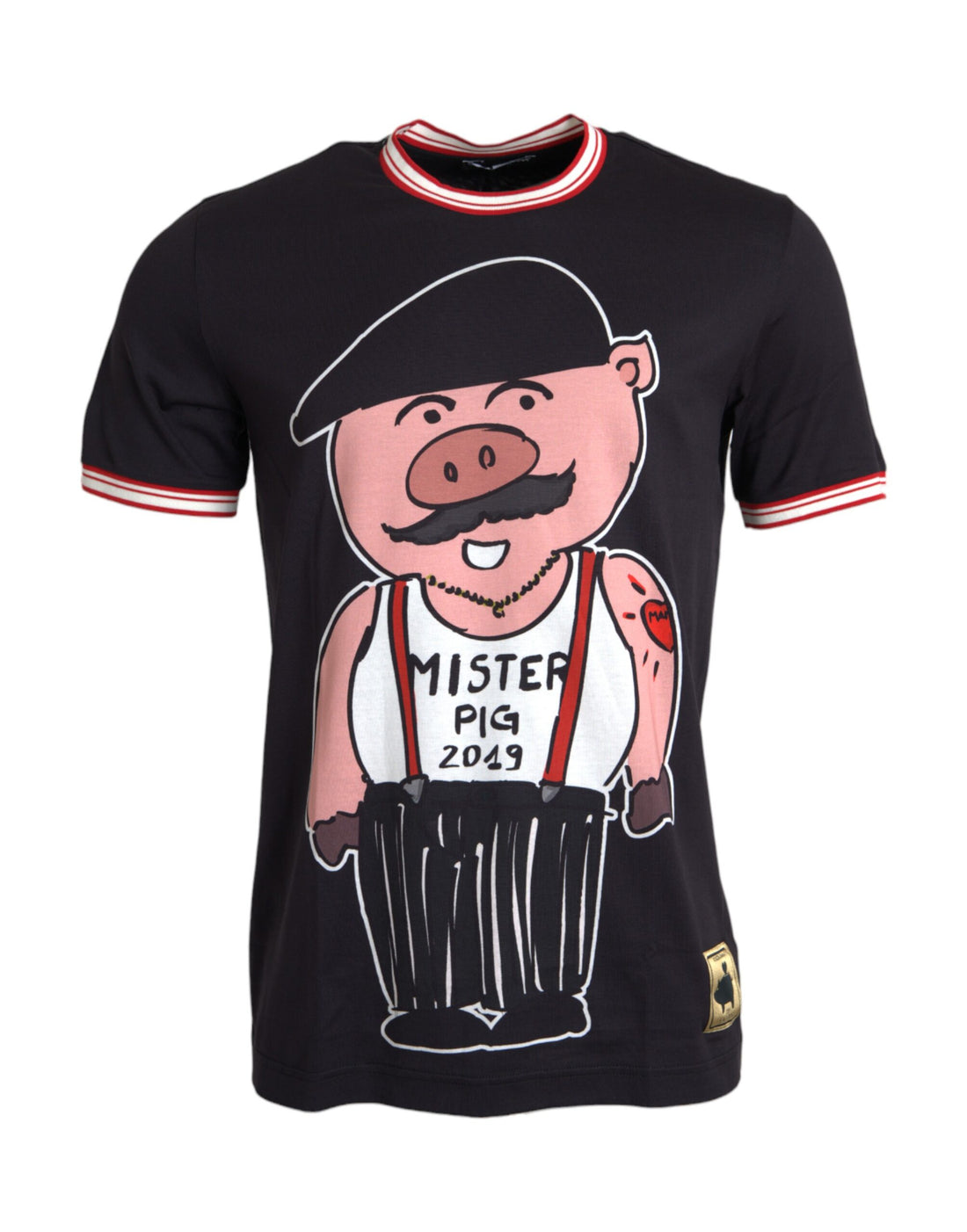Dolce &amp;amp; Gabbana svart bomull 2019 Grisens år T-shirt