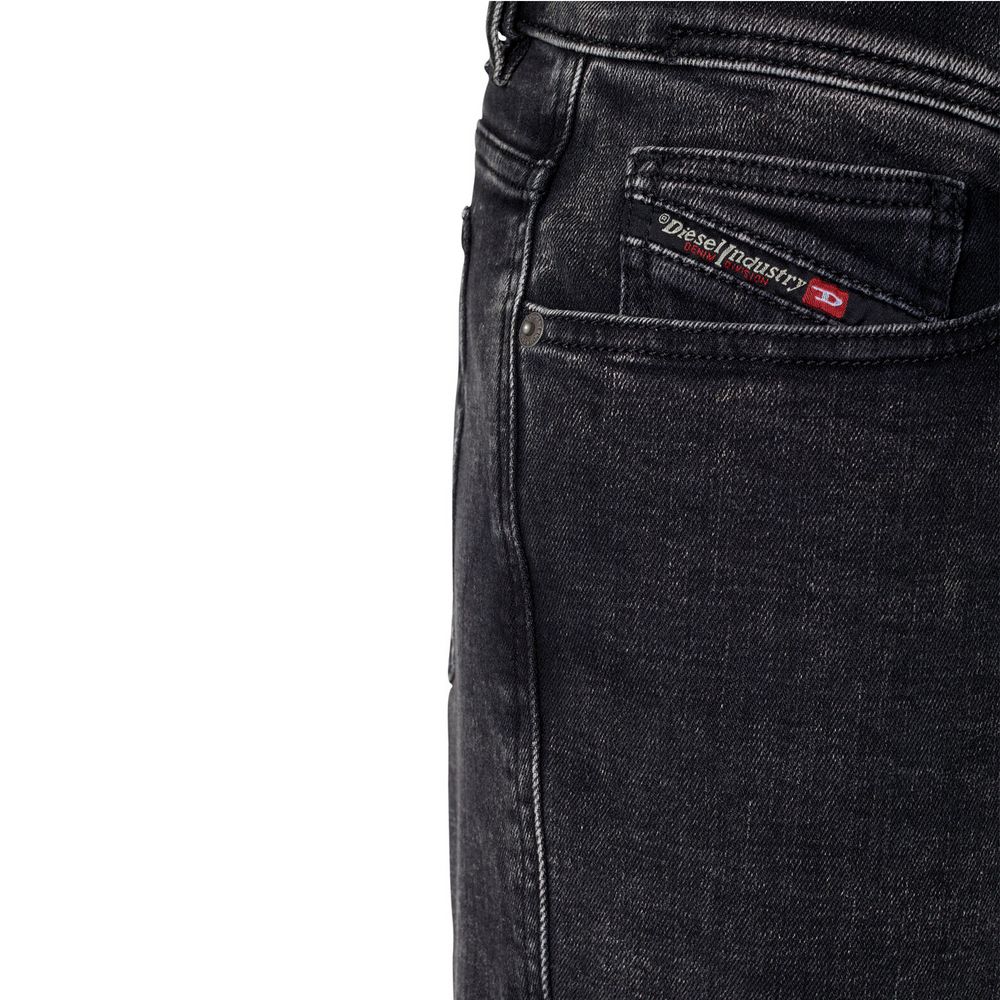 Diesel Black Cotton Jeans &amp; Pant