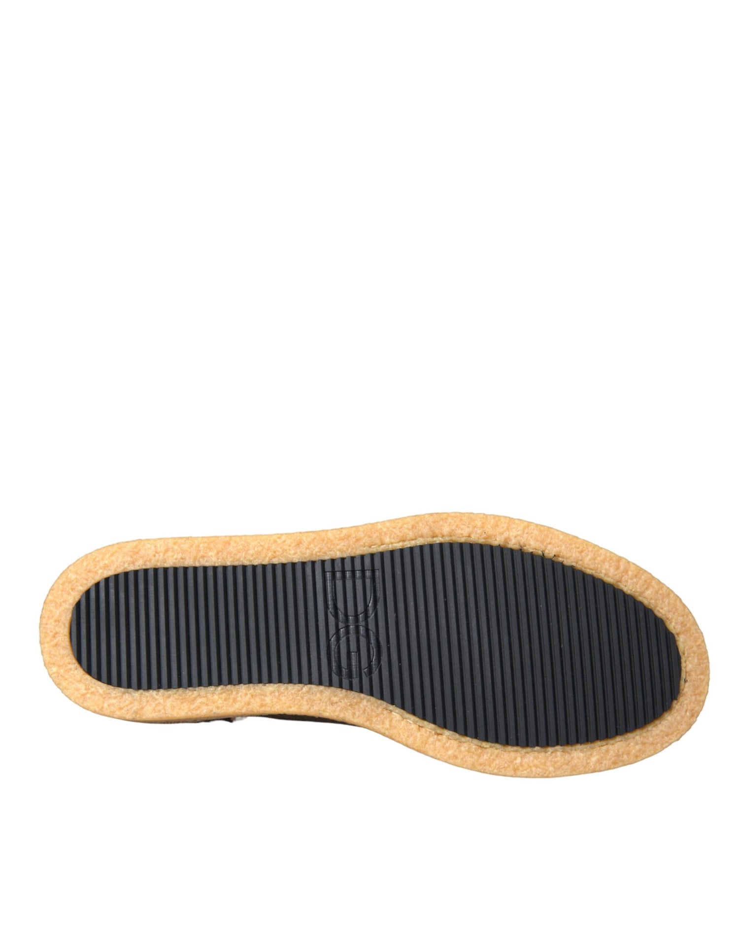 Dolce &amp;amp; Gabbana Bruna Svarta Päls Läderloafers Herrskor