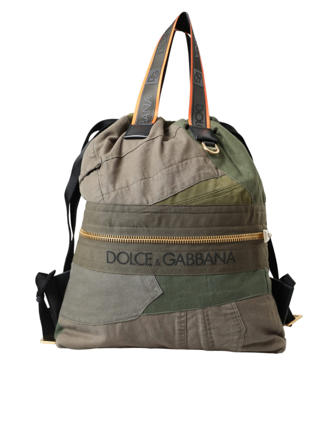 Dolce &amp;amp; Gabbana Militärgrön Patchwork Ryggsäck