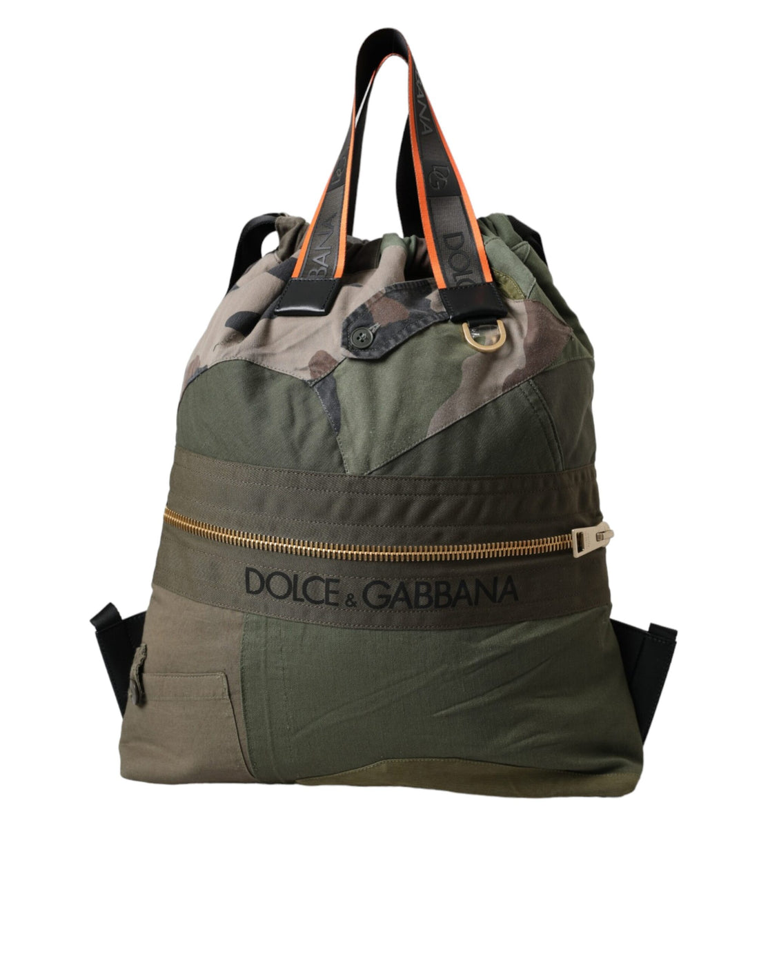 Dolce &amp;amp; Gabbana Militärgrön Patchwork Ryggsäck