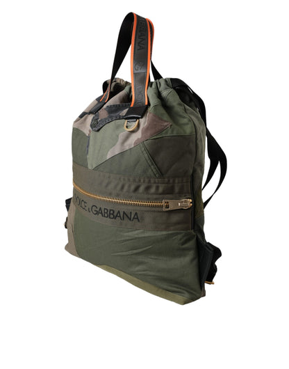 Dolce &amp;amp; Gabbana Militärgrön Patchwork Ryggsäck
