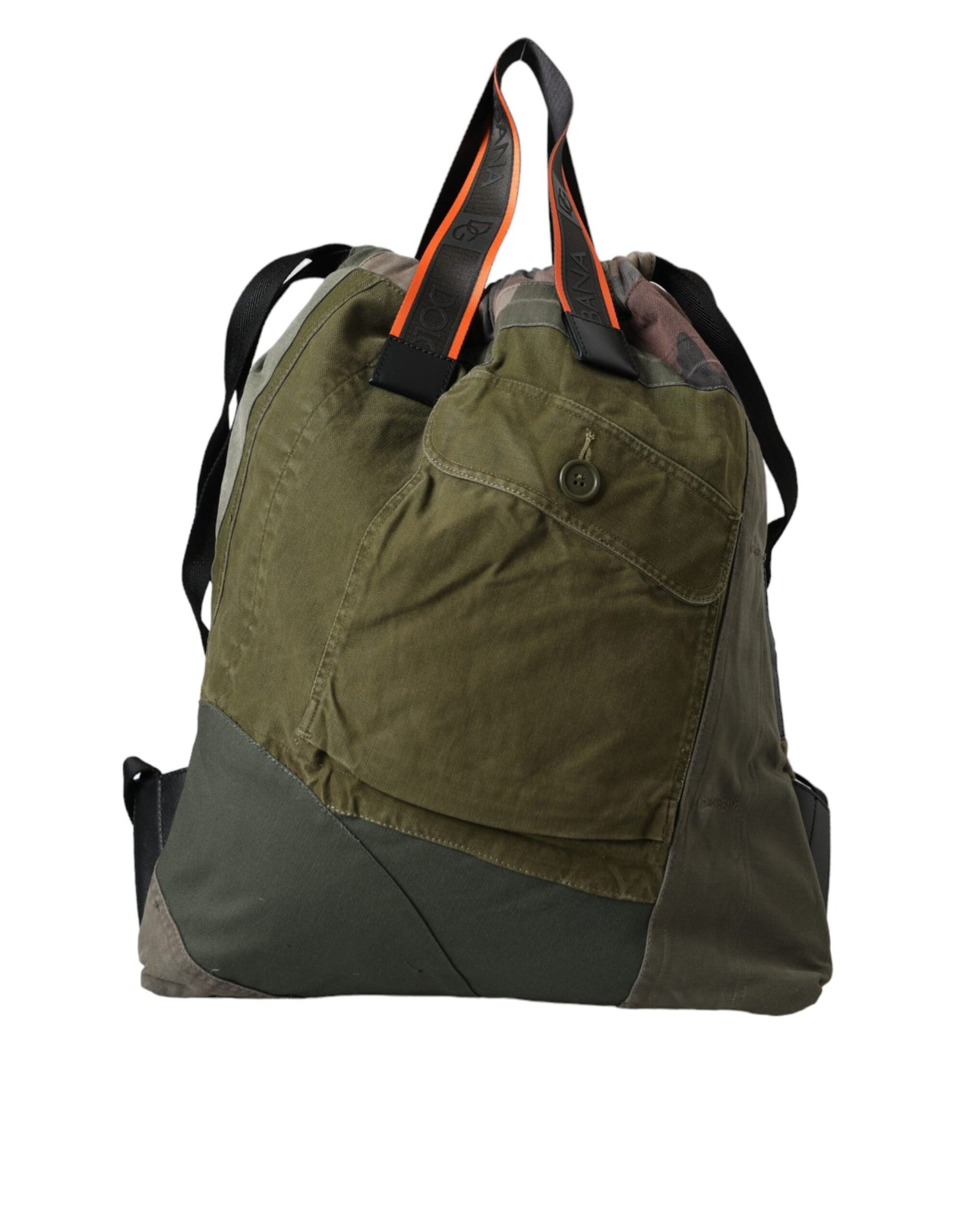 Dolce &amp;amp; Gabbana Militärgrön Patchwork Ryggsäck