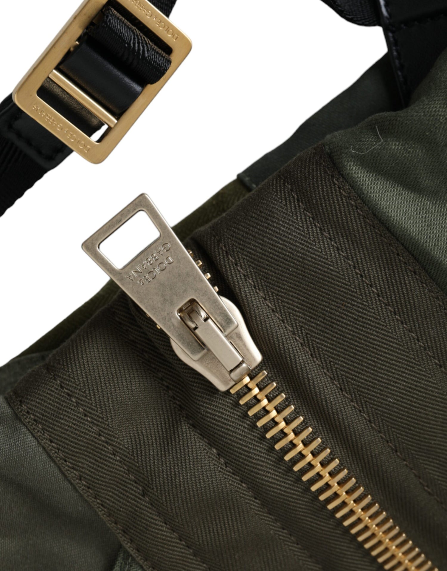 Dolce &amp;amp; Gabbana Militärgrön Patchwork Ryggsäck