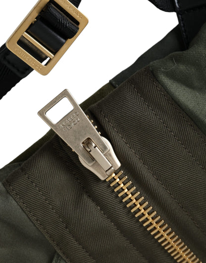 Dolce &amp;amp; Gabbana Militärgrön Patchwork Ryggsäck