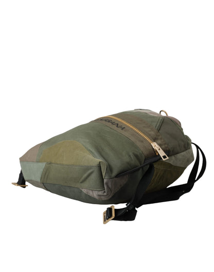 Dolce &amp;amp; Gabbana Militärgrön Patchwork Ryggsäck