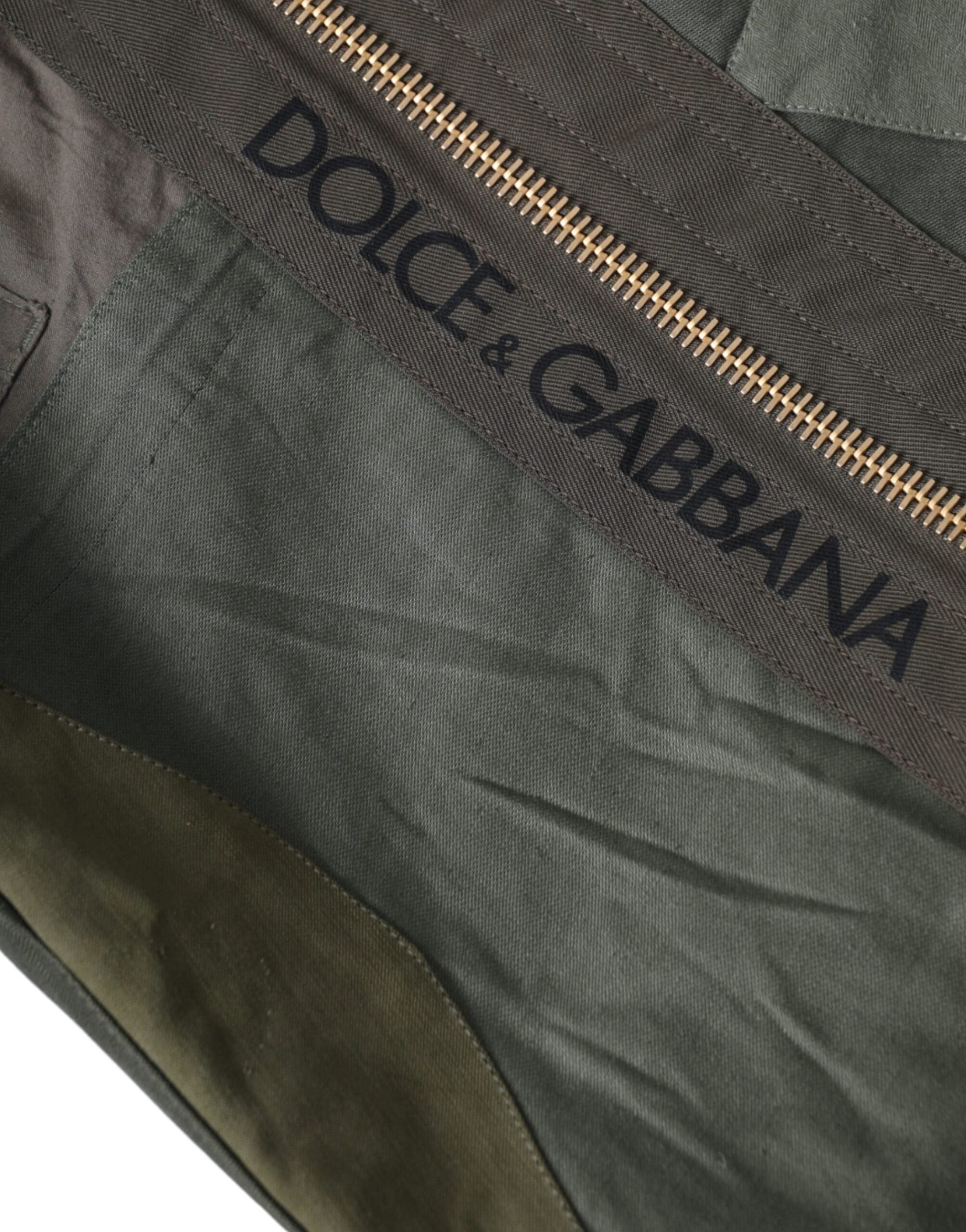 Dolce &amp;amp; Gabbana Militärgrön Patchwork Ryggsäck