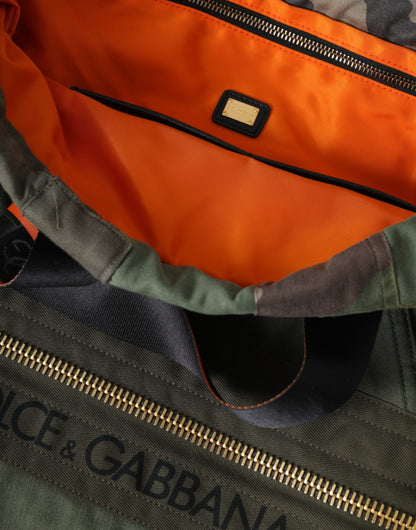 Dolce &amp;amp; Gabbana Militärgrön Patchwork Ryggsäck