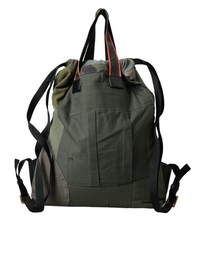 Dolce &amp;amp; Gabbana Militärgrön Patchwork Ryggsäck