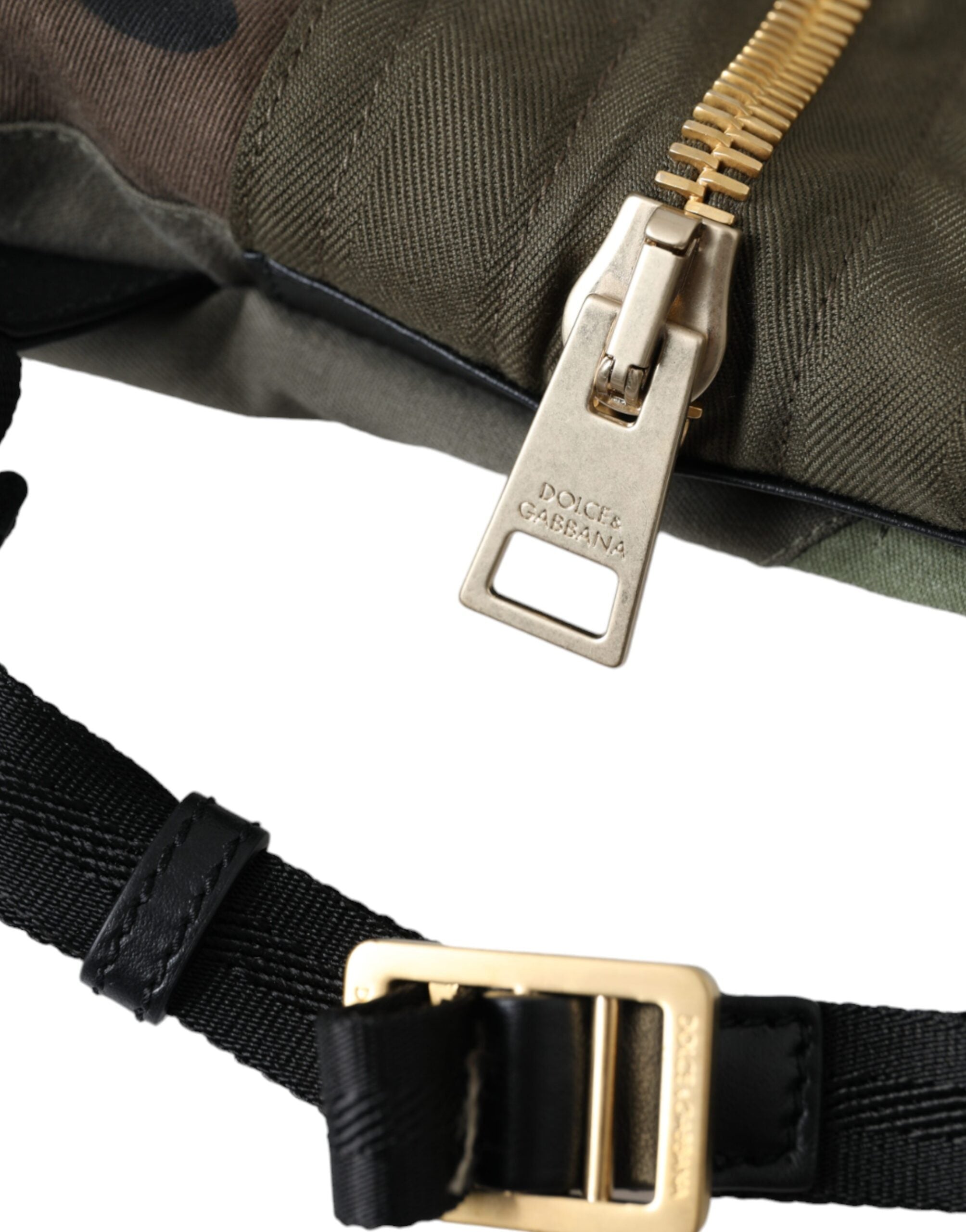 Dolce &amp;amp; Gabbana Militärgrön Patchwork Ryggsäck