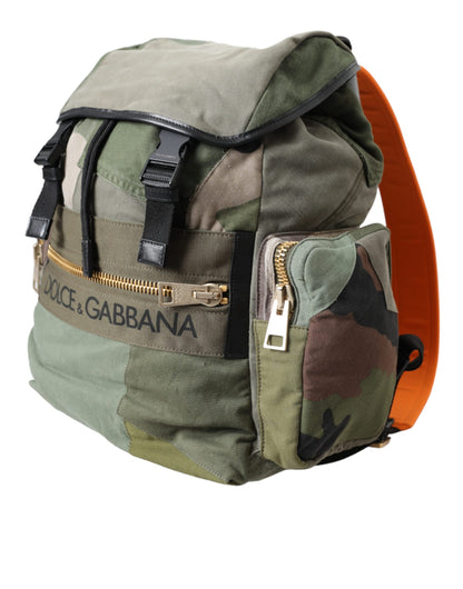 Dolce &amp;amp; Gabbana Militärgrön Patchwork Ryggsäck