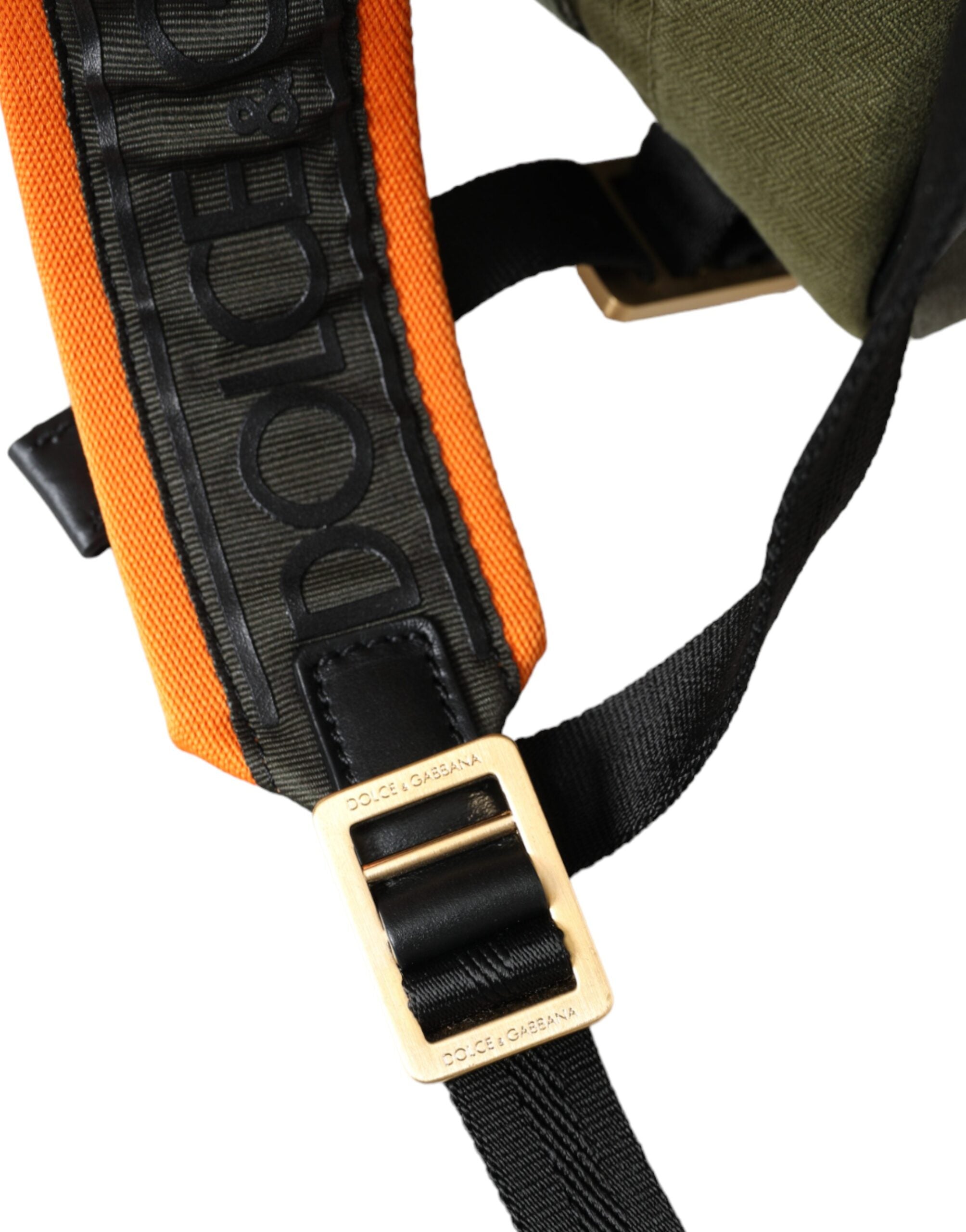 Dolce &amp;amp; Gabbana Militärgrön Patchwork Ryggsäck