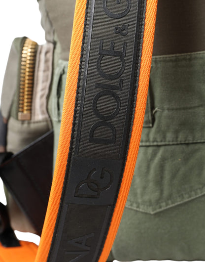 Dolce &amp;amp; Gabbana Militärgrön Patchwork Ryggsäck