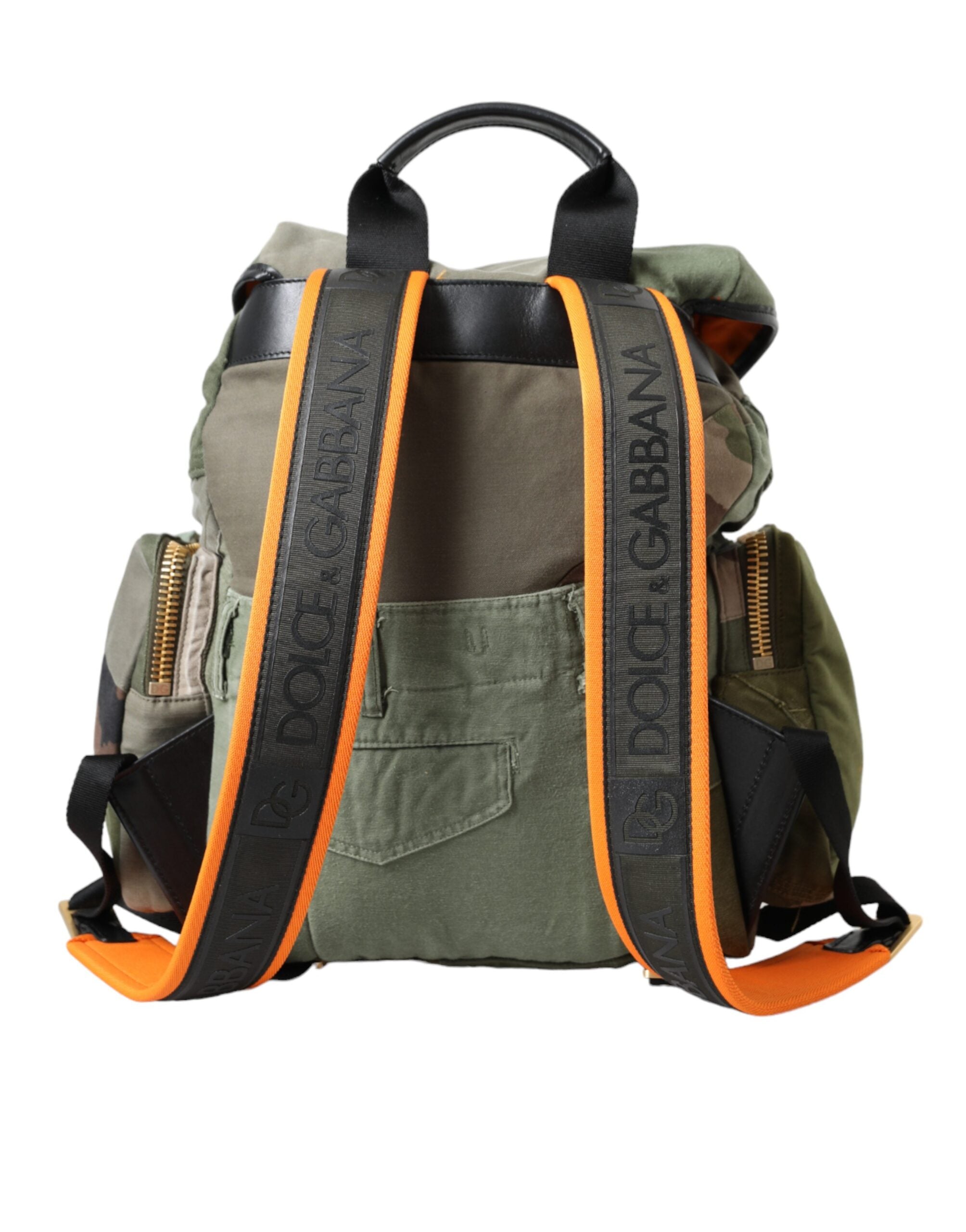 Dolce &amp;amp; Gabbana Militärgrön Patchwork Ryggsäck
