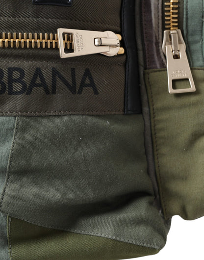 Dolce &amp;amp; Gabbana Militärgrön Patchwork Ryggsäck