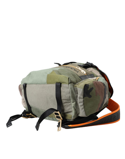Dolce &amp;amp; Gabbana Militärgrön Patchwork Ryggsäck