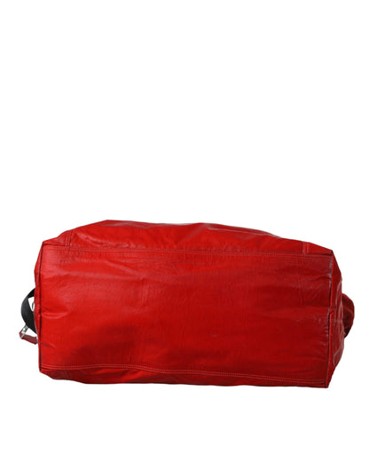 Dolce &amp;amp; Gabbana Röd Nylon Kalvskinn Hand Axelremsväska
