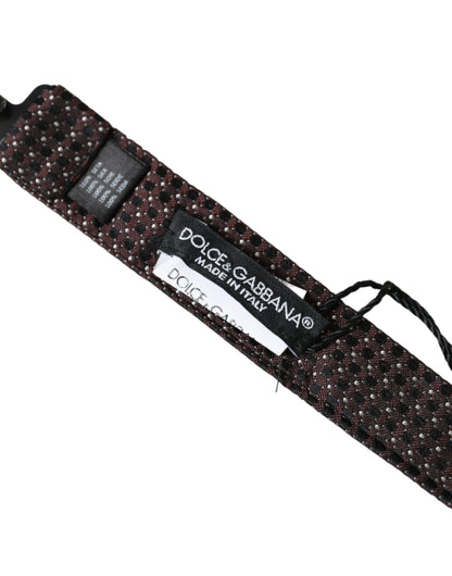 Dolce &amp;amp; Gabbana Brun Fantasy Siden Justerbar Halsringning Herrfluga Papillon